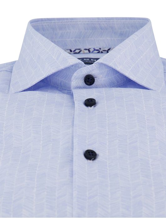 Ledub mouwlengte 7 overhemd blauw geprint