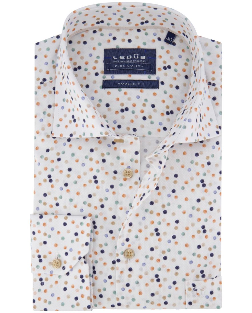 Mouwlenge 7 overhemd Ledub printje borstzak