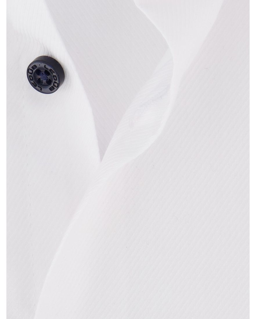 Ledub overhemd wit katoen modern fit