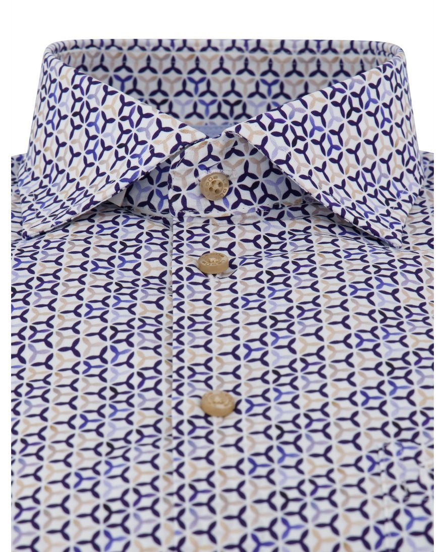 Mouwlengte 7 overhemd Ledub creme borstzak