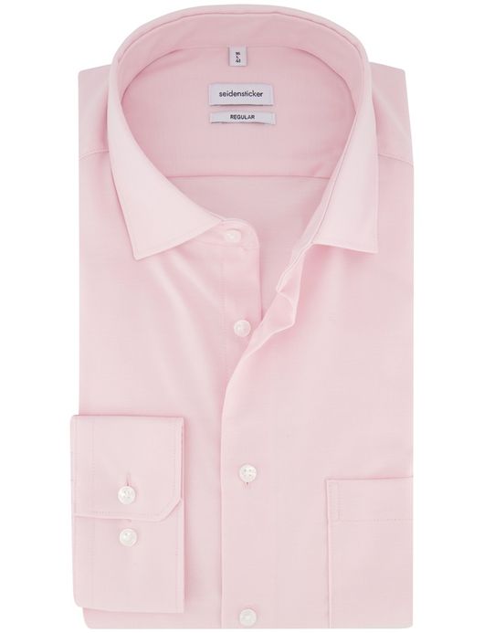 Seidensticker Regular Overhemd Roze katoen effen