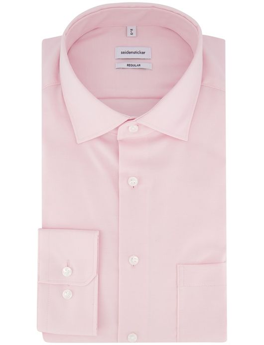 Seidensticker Regular Overhemd Roze katoen effen