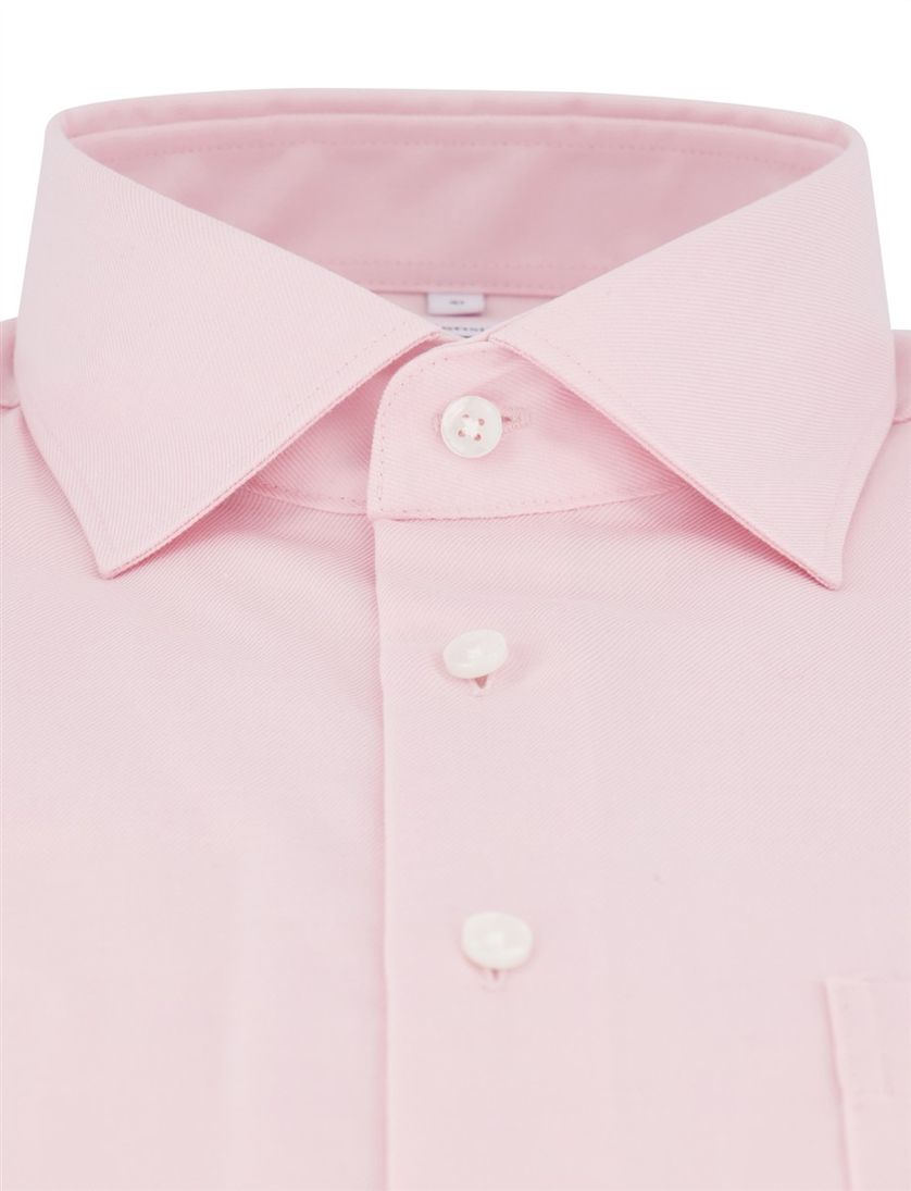 Overhemd Seidensticker Regular Roze effen katoen