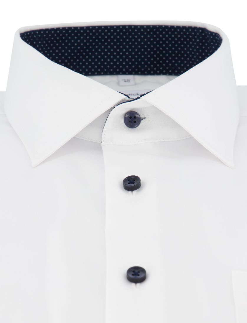 Overhemd Seidensticker Regular wit effen katoen