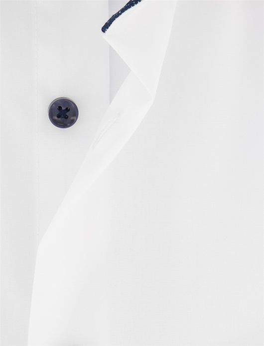 Seidensticker Regular Overhemd wit effen katoen