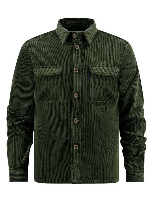 A Fish Named Fred overshirt groen corduroy