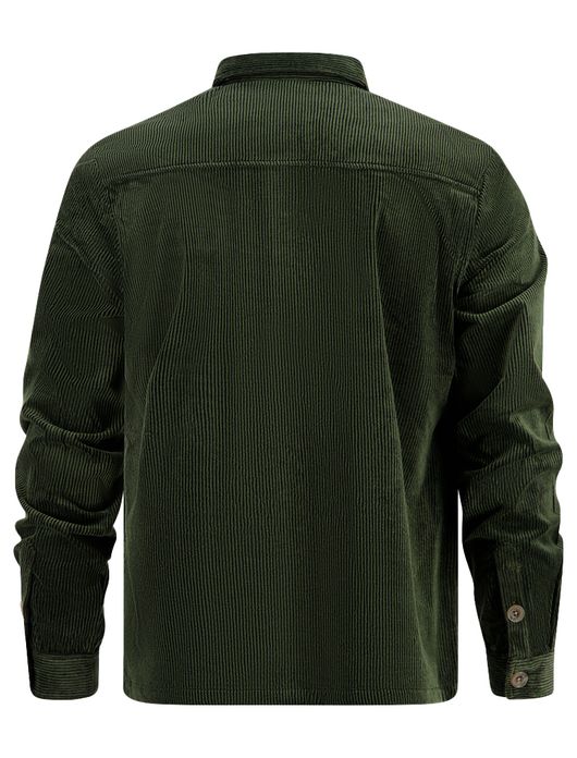 A Fish Named Fred overshirt groen corduroy