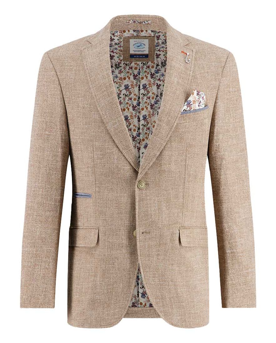 A Fish Named Fred colbert beige gemeleerd slim fit