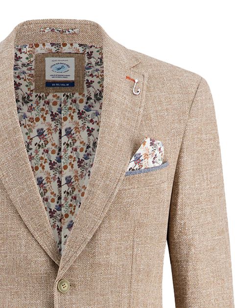 A Fish Named Fred colbert beige gemeleerd slim fit