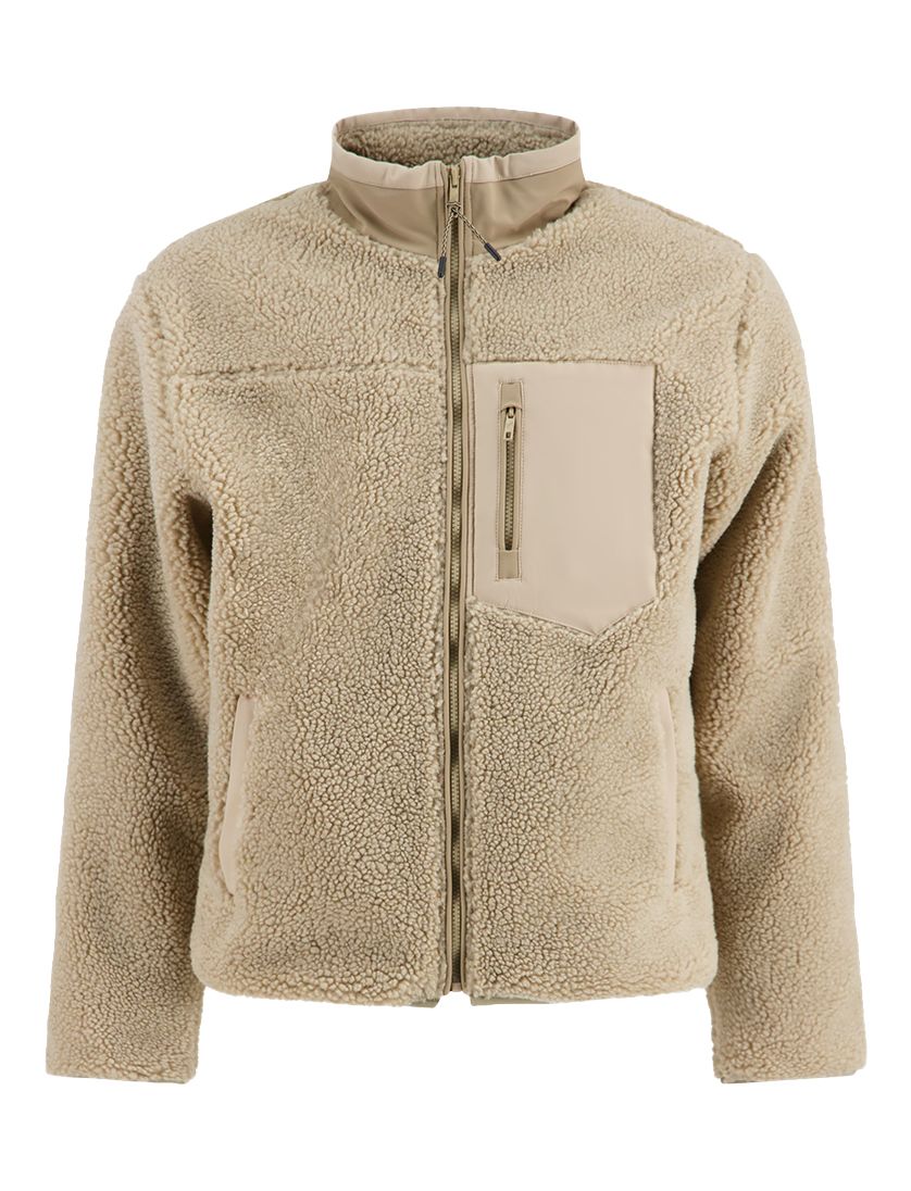 tussenjas A Fish Named Fred beige effen slim fit