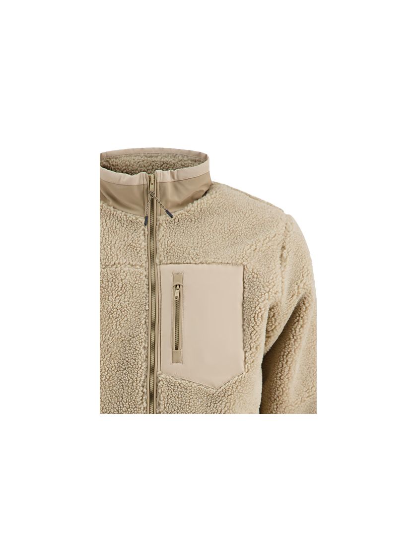 tussenjas A Fish Named Fred beige effen slim fit