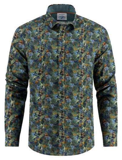 A Fish Named Fred katoenen A Fish Named Fred overhemd groen print