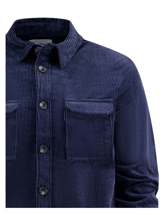 A Fish Named Fred overshirt navy corduroy