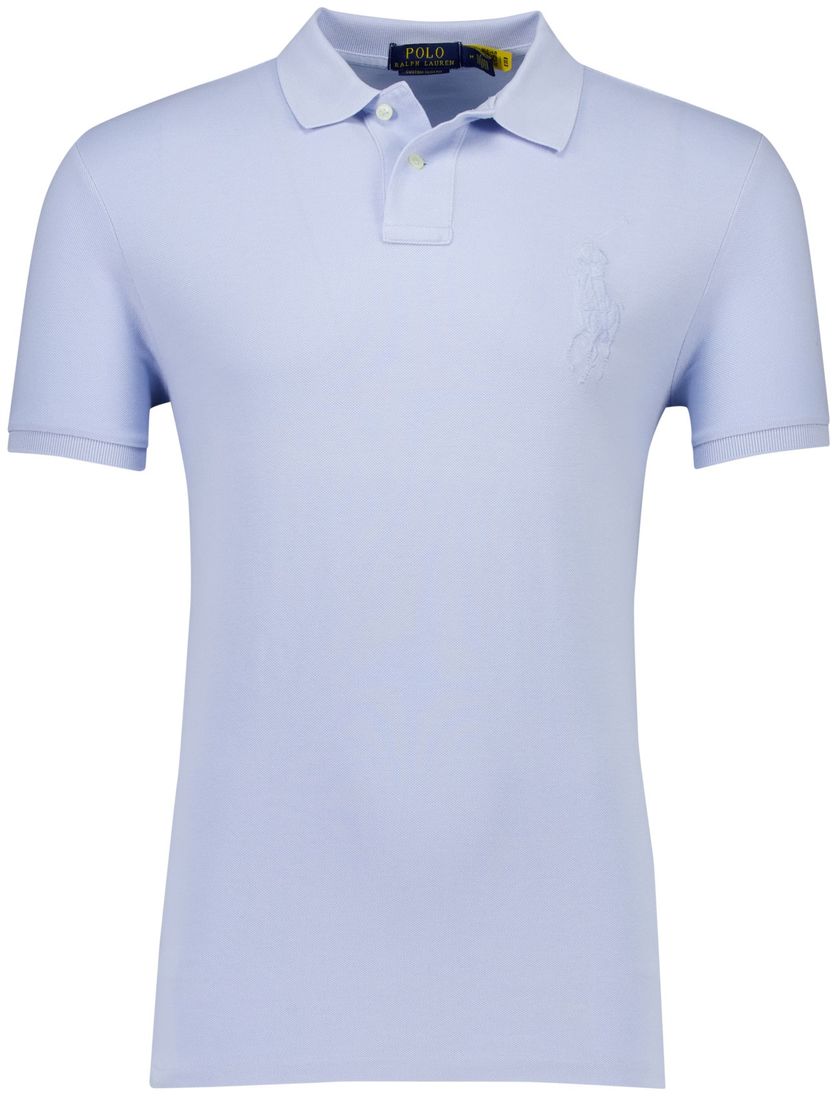 Polo Ralph Lauren custom slim fit polo lichtblauw katoen