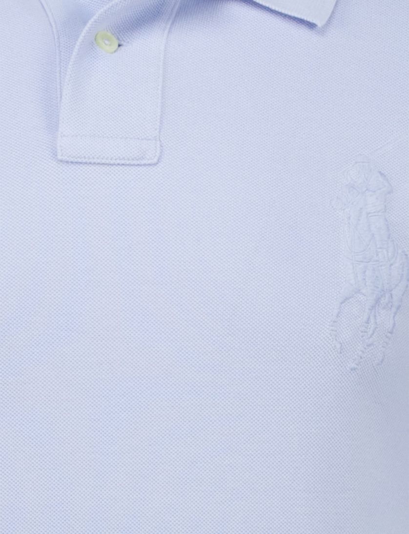 Polo Ralph Lauren custom slim fit polo lichtblauw katoen