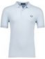 Fred Perry polo lichtblauw effen normale fit katoen