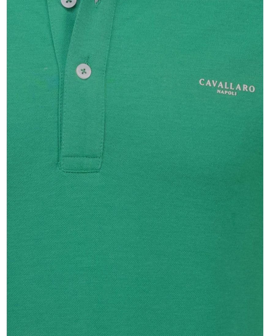 Cavallaro Neapolis Polo groen effen 3-knoops