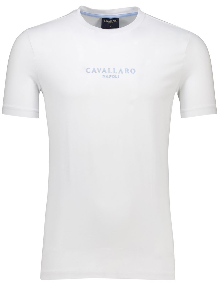 Cavallaro wit t-shirt ronde hals katoen