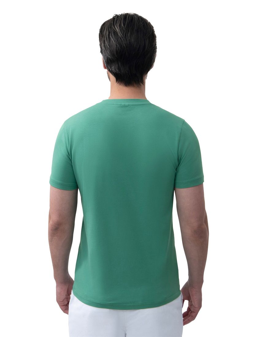 Cavallaro Napolitano T-shirt groen ronde hals effen
