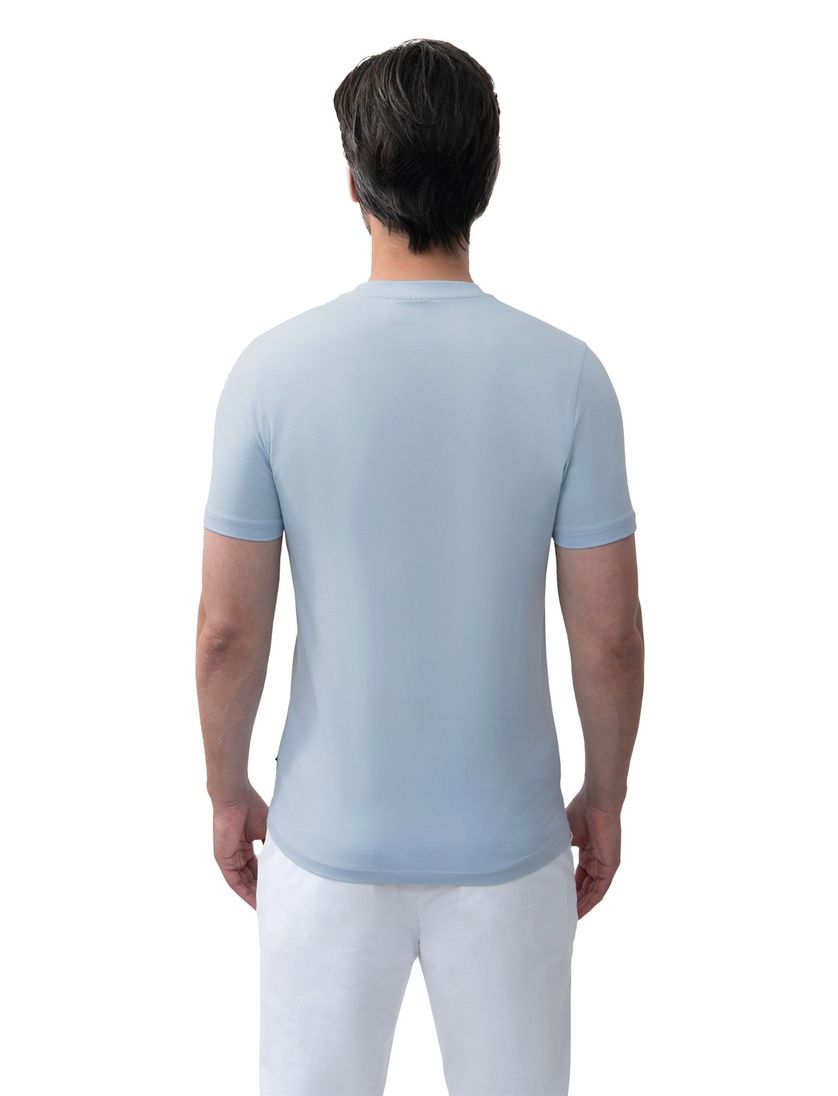 Cavallaro Napolitano T-shirt lichtblauw ronde hals effen