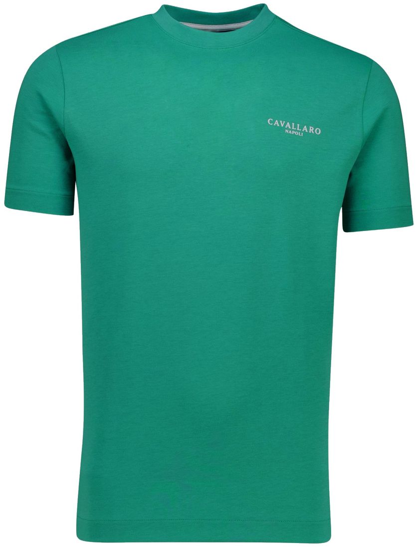Cavallaro Neapolis T-shirt groen ronde hals gemêleerd