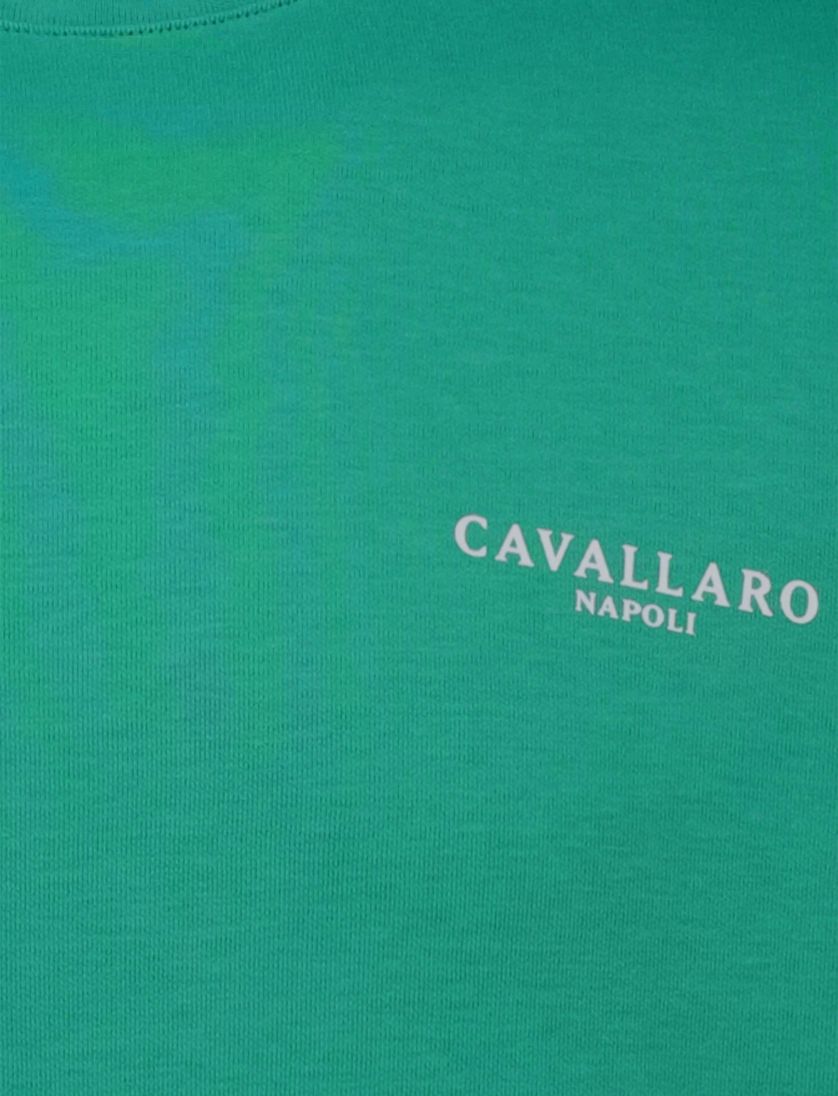 Cavallaro Neapolis T-shirt groen ronde hals gemêleerd