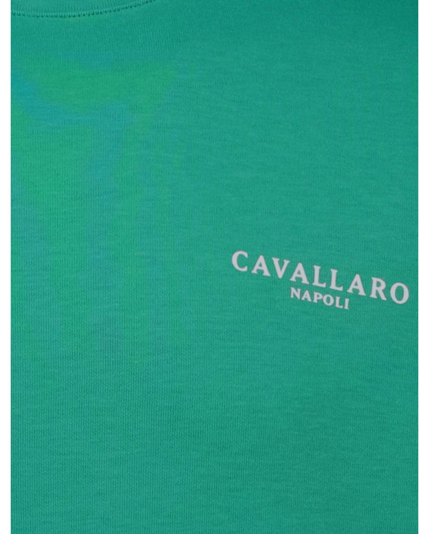 Cavallaro Neapolis T-shirt groen ronde hals korte mouwen