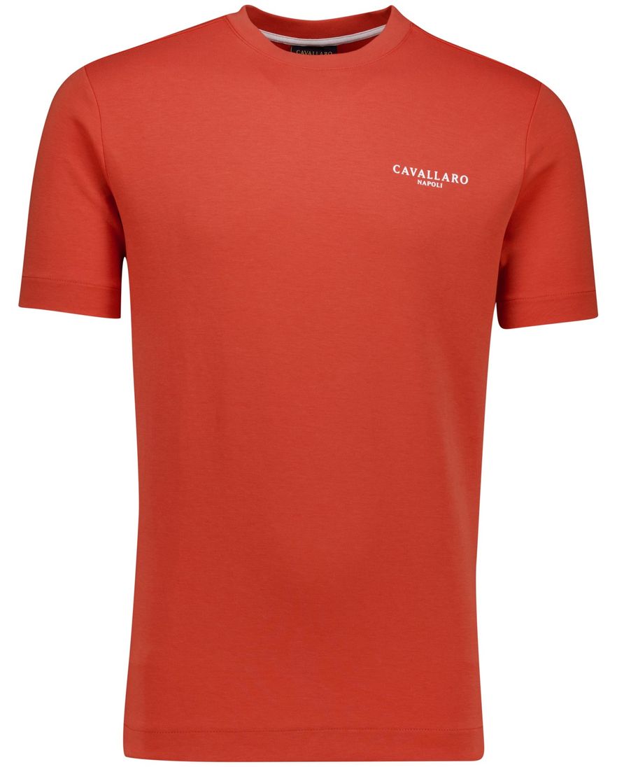 Cavallaro Neapolis T-shirt oranje effen korte mouwen