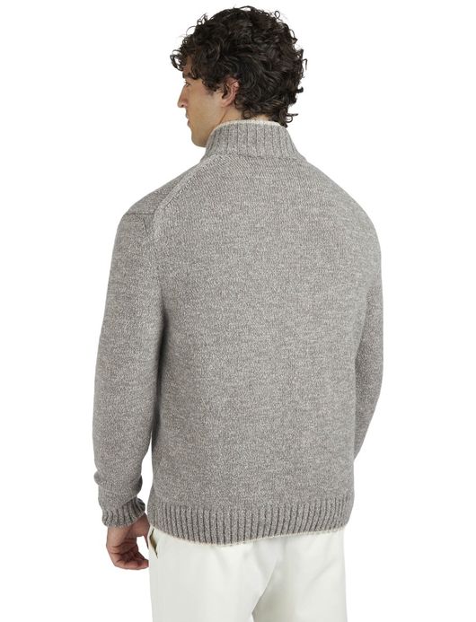 Paul & Shark half zip trui grijs gemêleerd