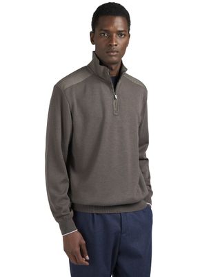 Paul & Shark Paul & Shark trui bruin effen wijde fit scheerwol