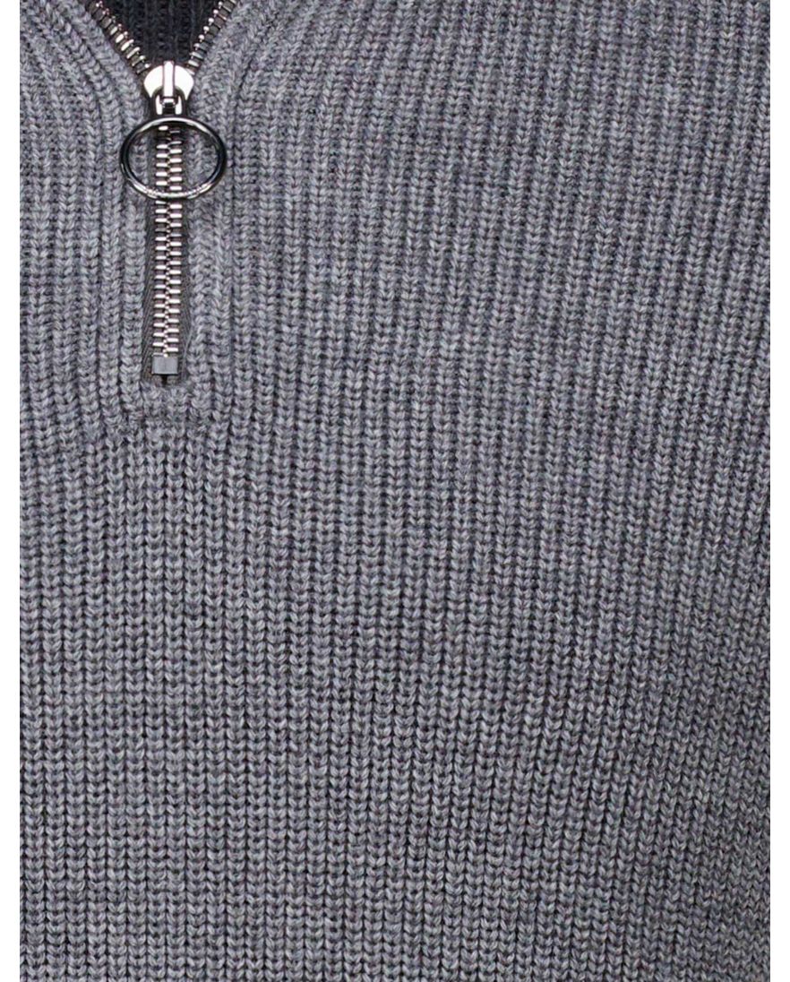 Paul & Shark Trui Grijs Half Zip wol