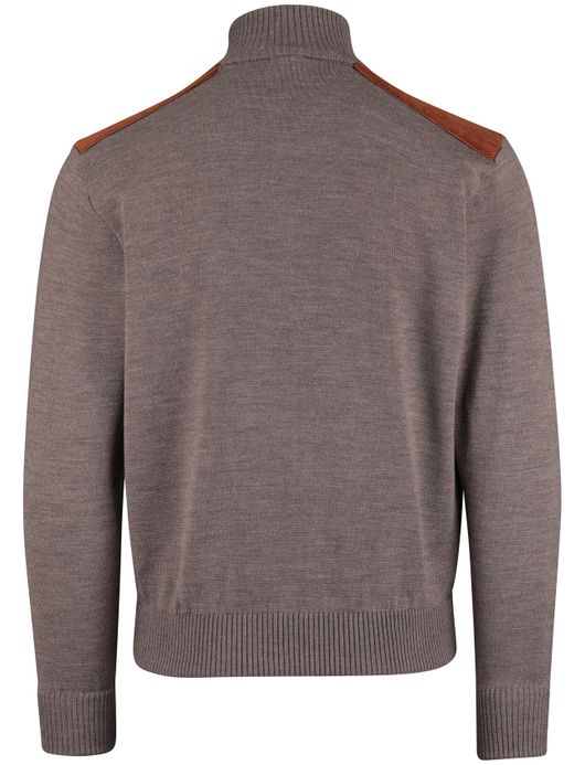 Paul & shark bruin vest effen wijde fit