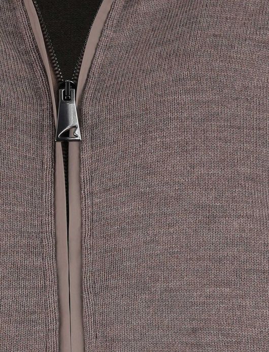 Paul & shark bruin vest effen wijde fit