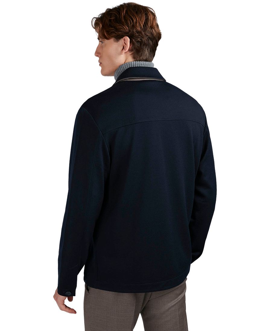 Paul & Shark Overshirt Zwart borstzakken 100% lamswol