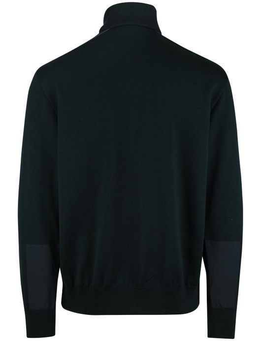 Paul & Shark groen vest lamswol rits wijde fit