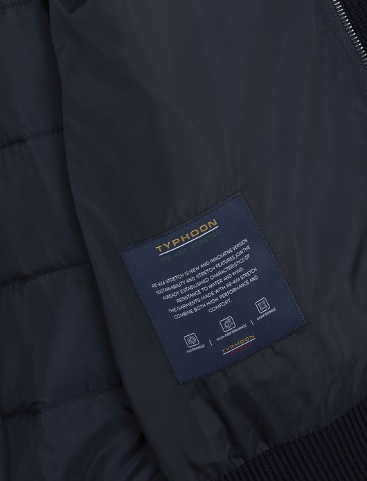 Paul & Shark jas effen donkerblauw effen gebreid lamswol