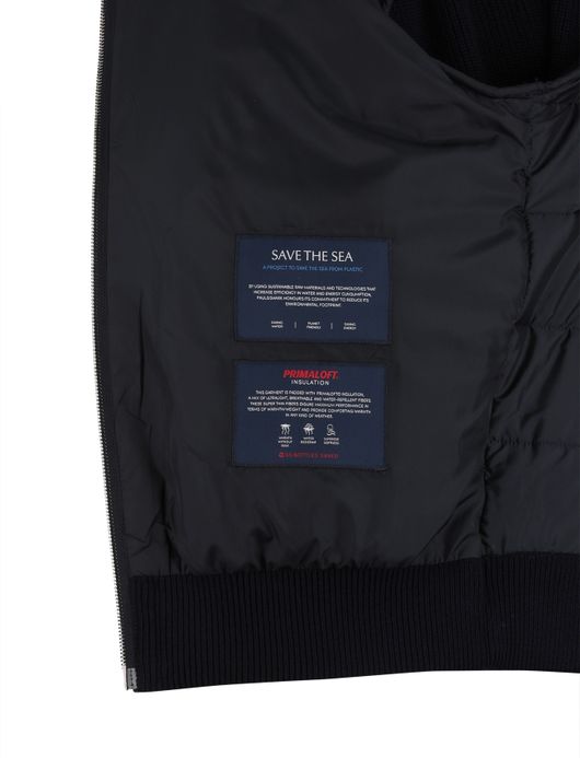 Paul & Shark jas effen donkerblauw effen gebreid lamswol
