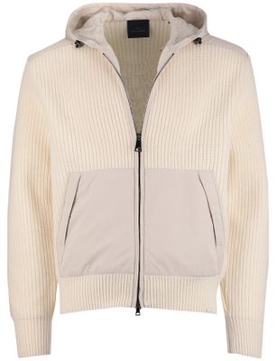 Paul & Shark Paul & Shark vest beige effen lamswol wijde fit rib
