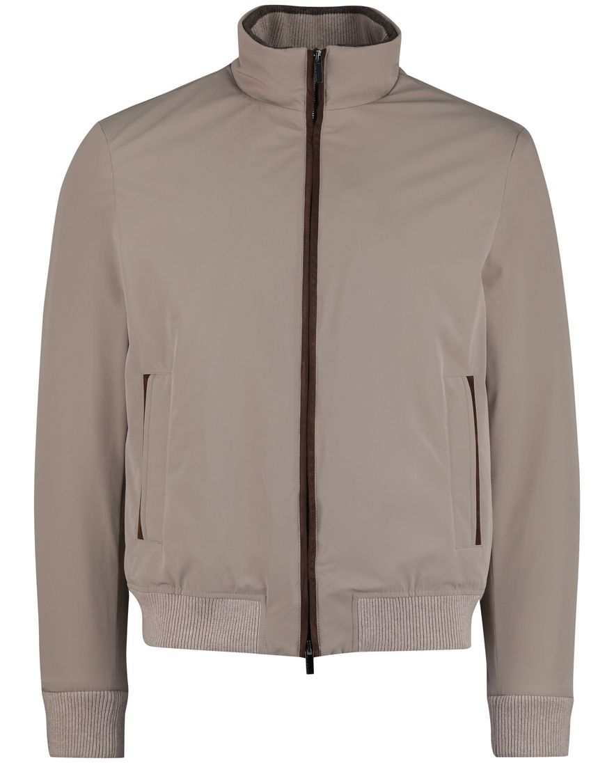 Paul & Shark tussenjas bomberjack bruin effen