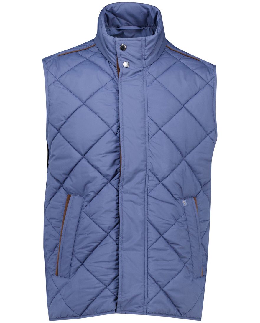 Paul & Shark bodywarmer effen blauw waterdicht polyester