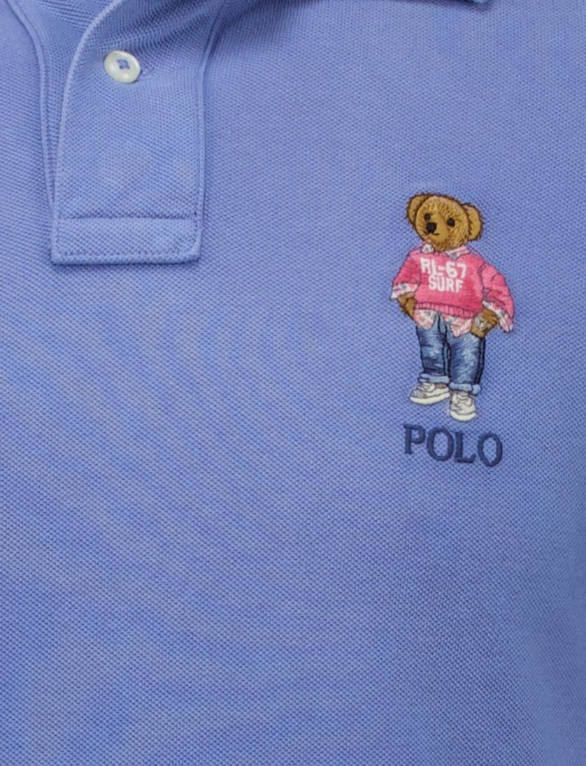 Polo Ralph Lauren polo blauw effen 100% katoen bear