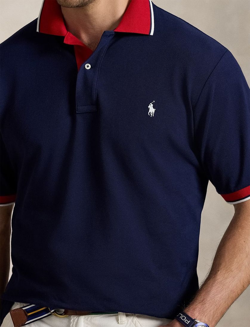 Polo Ralph Lauren polo donkerblauw rood Big & Tall
