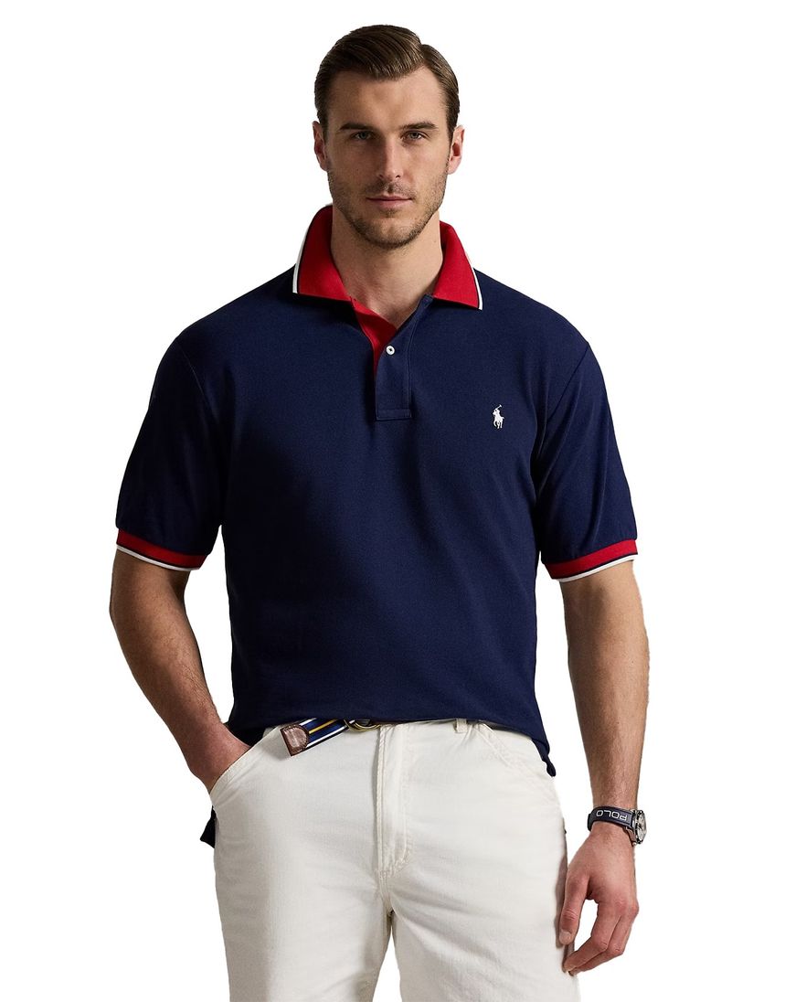 Polo Ralph Lauren polo donkerblauw rood Big & Tall