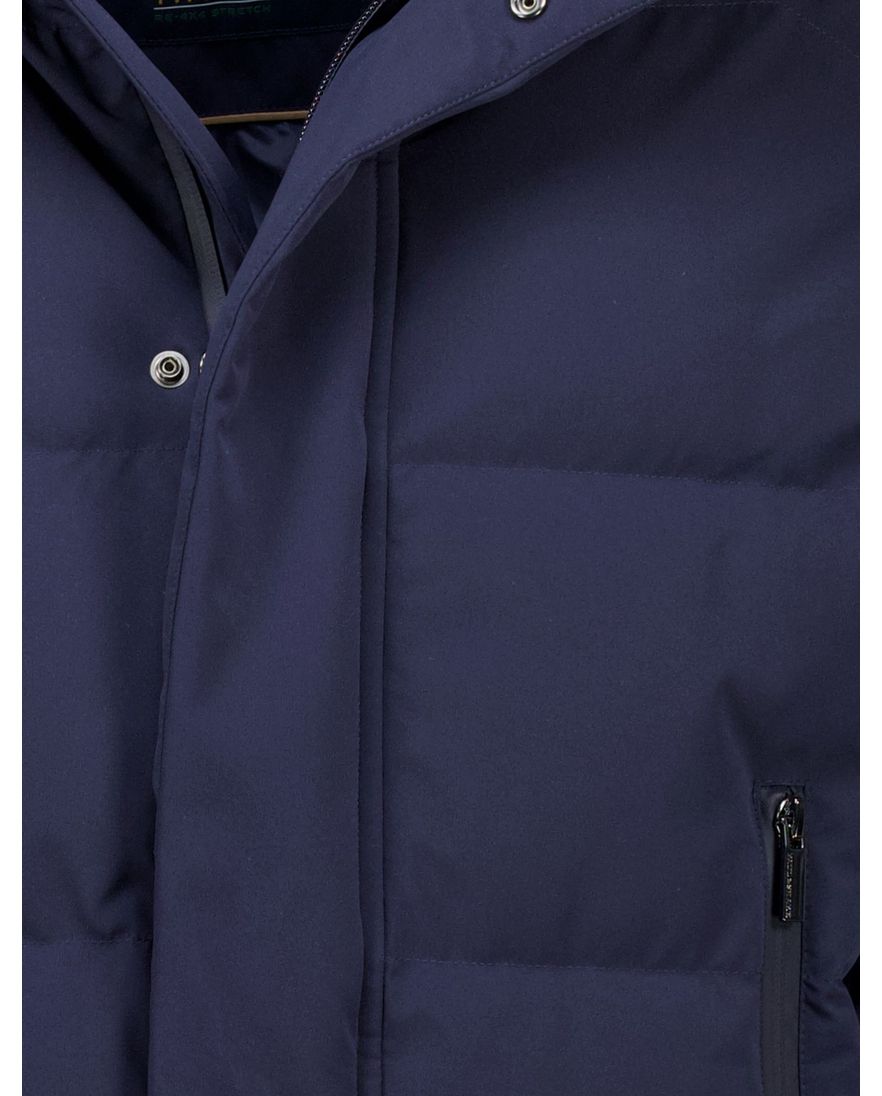 Paul & Shark winterjas donkerblauw effen capuchon