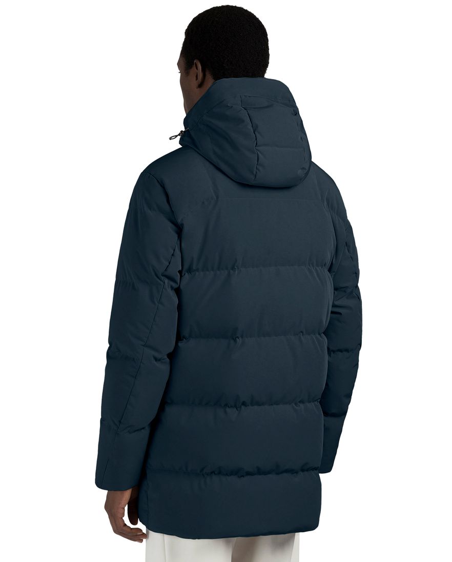 Paul & Shark winterjas donkerblauw effen capuchon