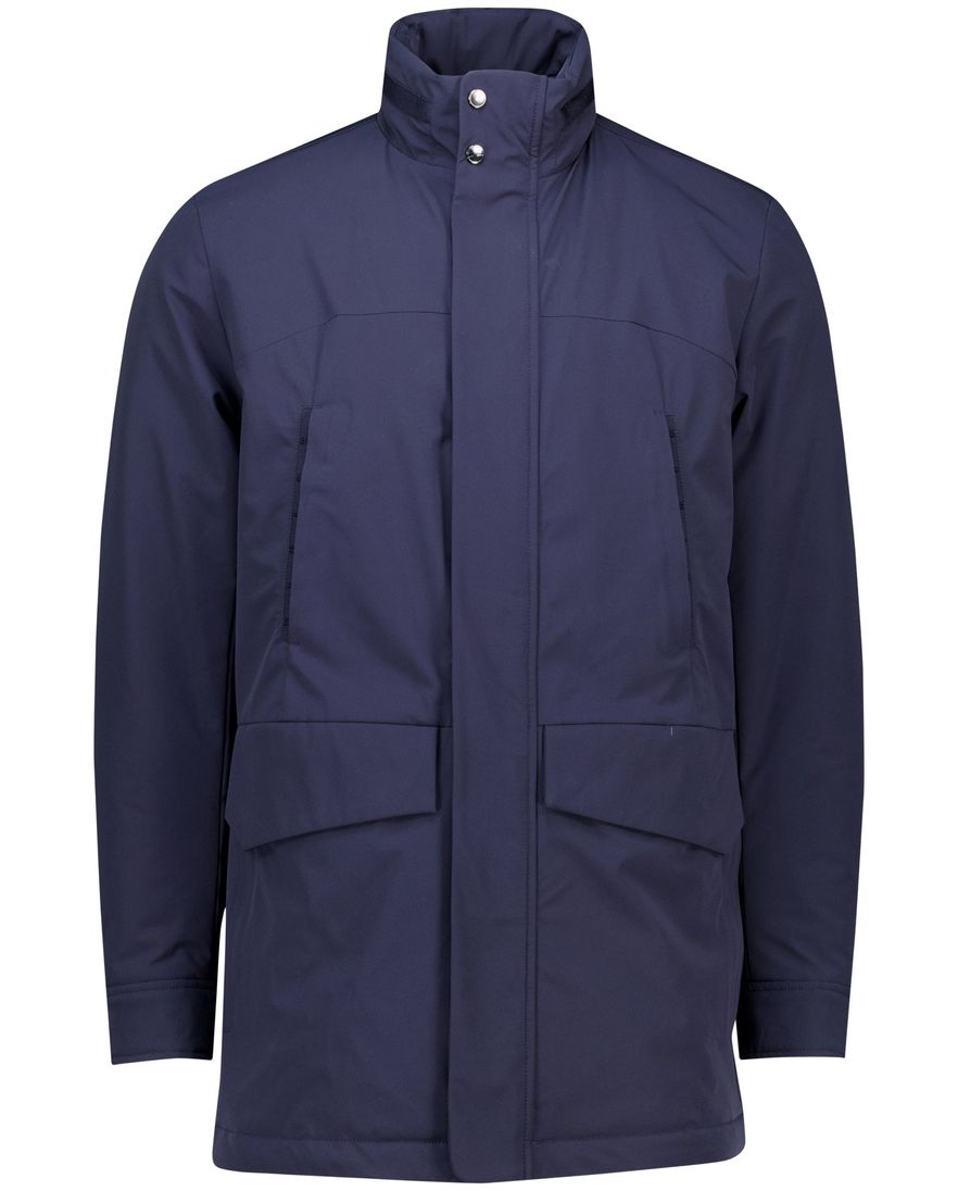 Paul & Shark winterjas donkerblauw effen waterdicht wijde fit