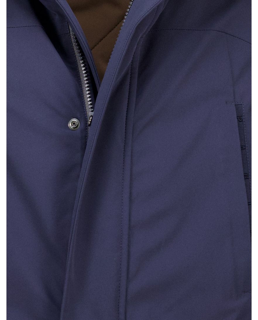 Paul & Shark winterjas donkerblauw effen waterdicht wijde fit