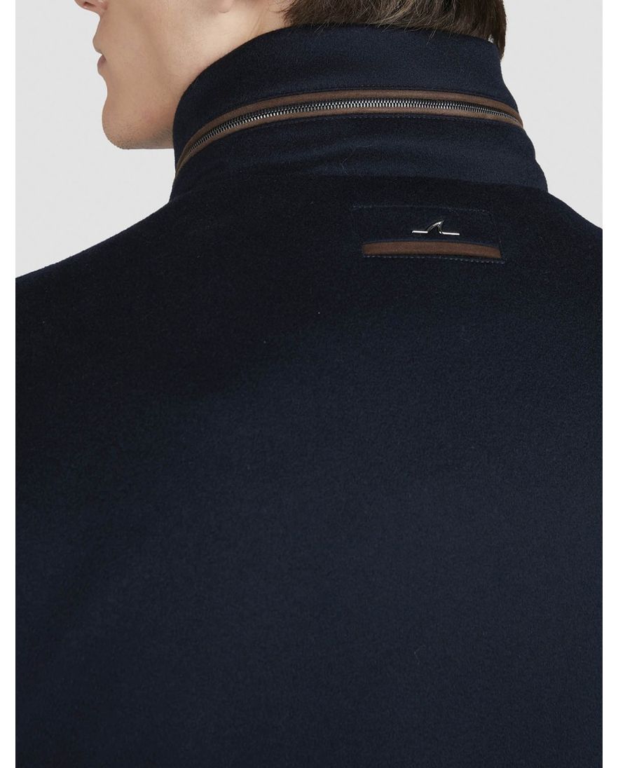 Paul & Shark winterjas donkerblauw uitneembare capuchon