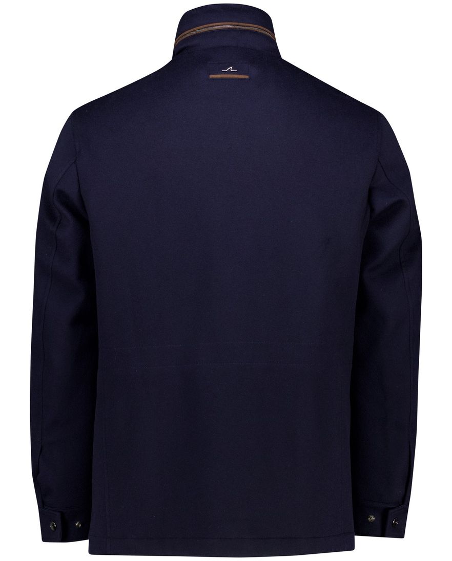 Paul & Shark winterjas donkerblauw uitneembare capuchon