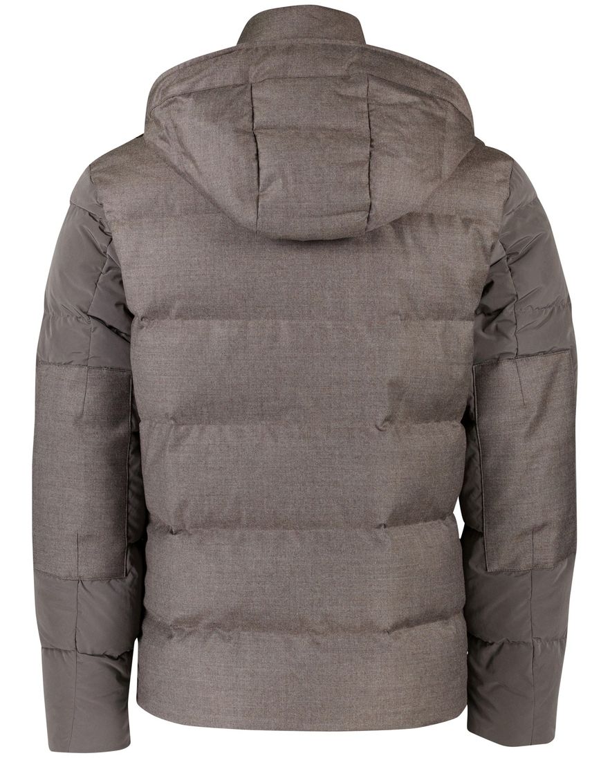 Paul & Shark winterjas effen grijs wijde fit scheerwol